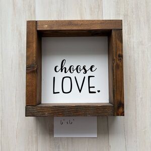 Wooden 'Choose Love' Wall Art